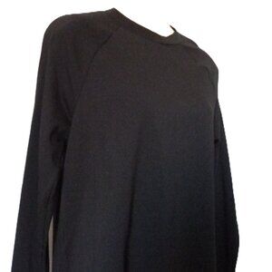 Eileen Fisher black jersey high low top tunic t-shirt XS